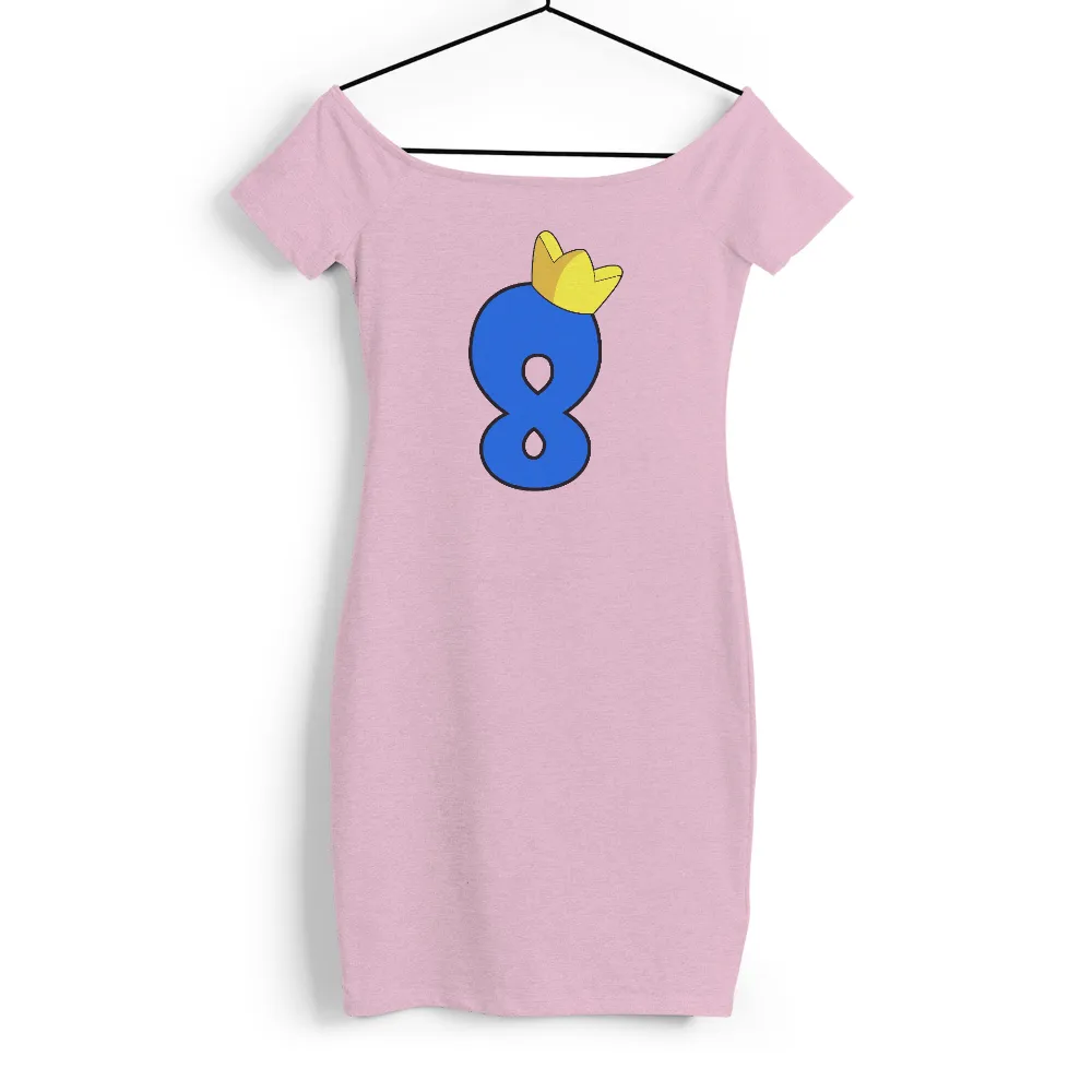 Tee Shirt Printing: Whimsical Number Eight with Crown - Ambition and Dreams|aesthetic t shirt for roblox