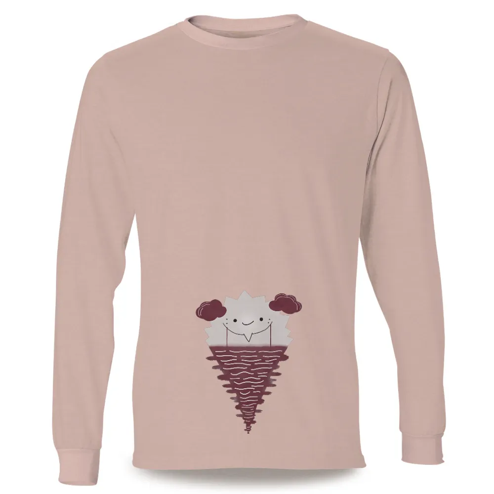 TShirt Printing: Whimsical Cloud and Waves Friendship Design|frank ocean custom knit