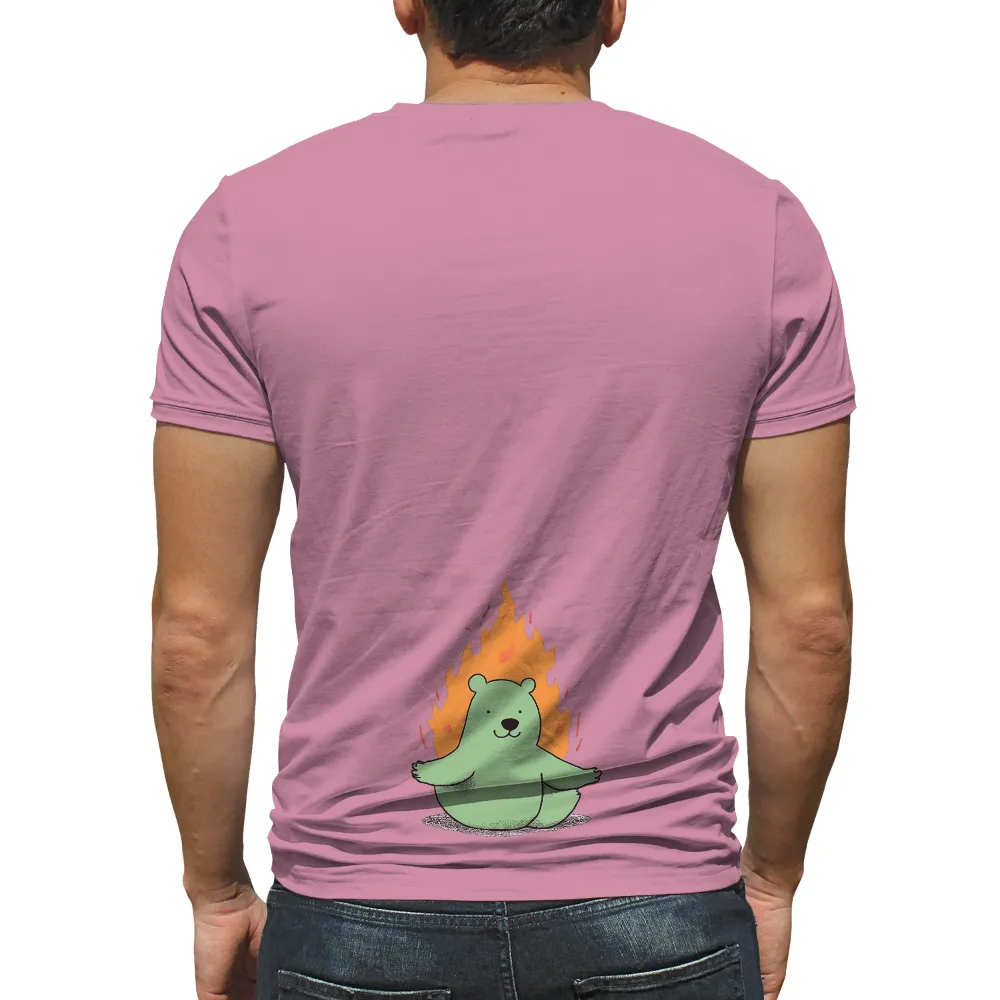 TShirt Printing: Embrace Your Inner Fire with Breezy the Green Bear|essentials light heather oatmeal t shirt